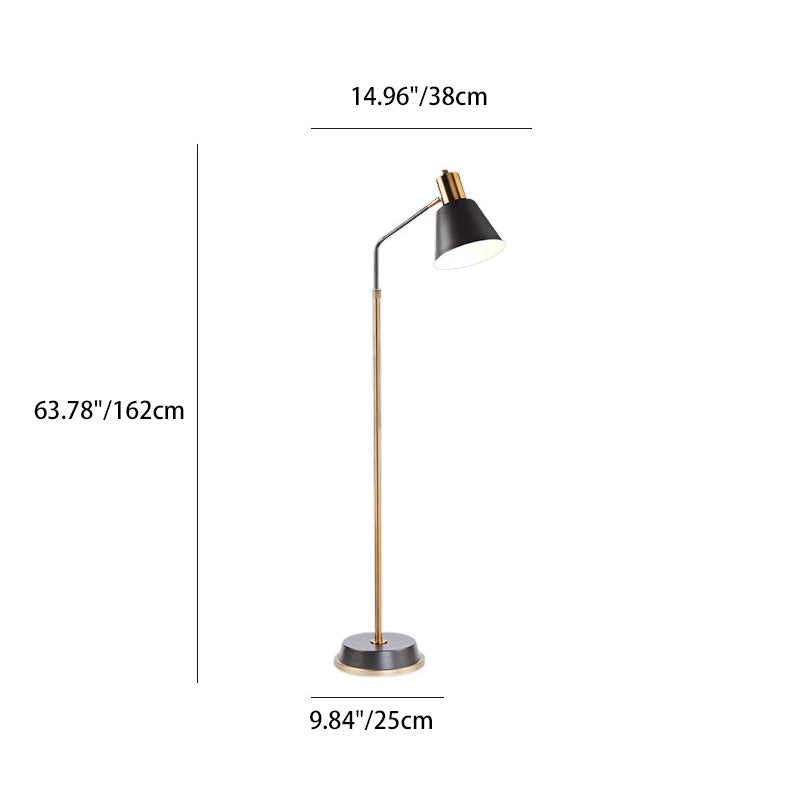 Contemporary Scandinavian Hardware Shade Floor Lamp