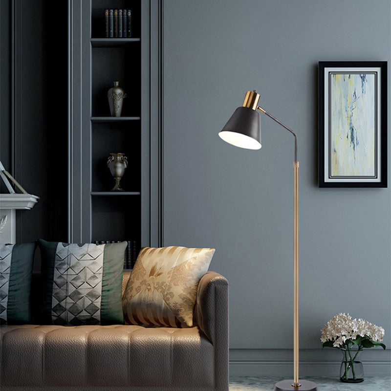 Contemporary Scandinavian Hardware Shade Floor Lamp
