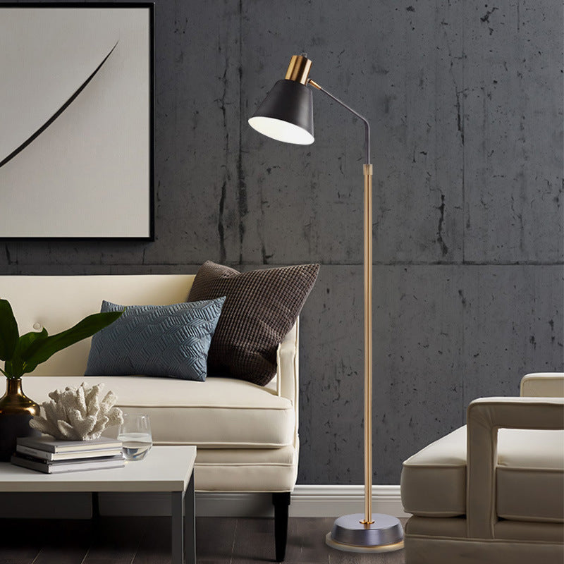 Contemporary Scandinavian Hardware Shade Floor Lamp