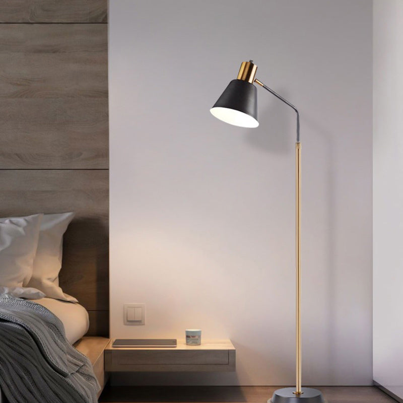 Contemporary Scandinavian Hardware Shade Floor Lamp
