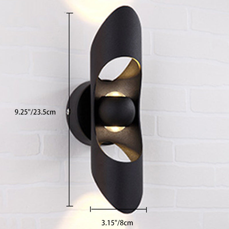 Cylinder Hollow Aluminum Up Wall Lamp