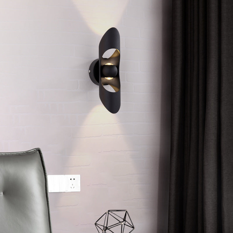 Cylinder Hollow Aluminum Up Wall Lamp