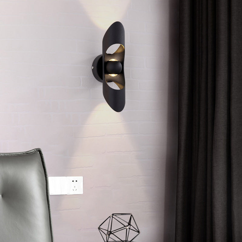Cylinder Hollow Aluminum Up Wall Lamp