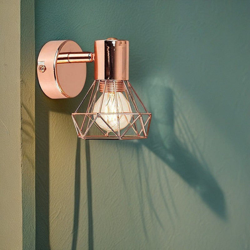 Hollow Iron Geometric Polygon Wall Lamp