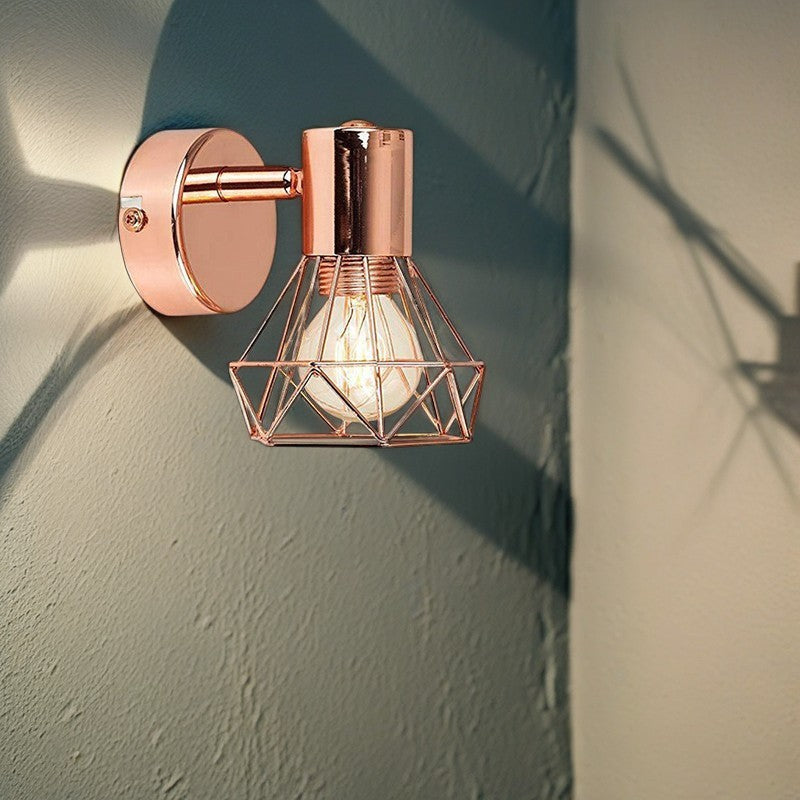 Hollow Iron Geometric Polygon Wall Lamp
