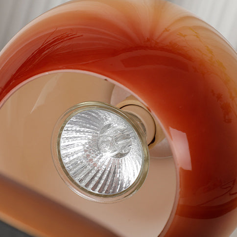 Glass Ball Solid Wood Table Lamp