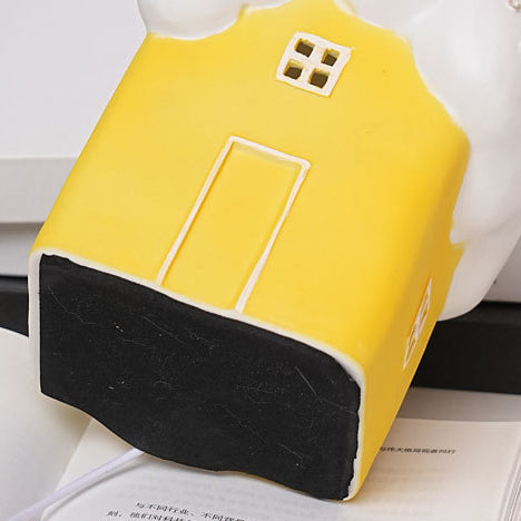 Ceramic Cute Snow House Table Lamp