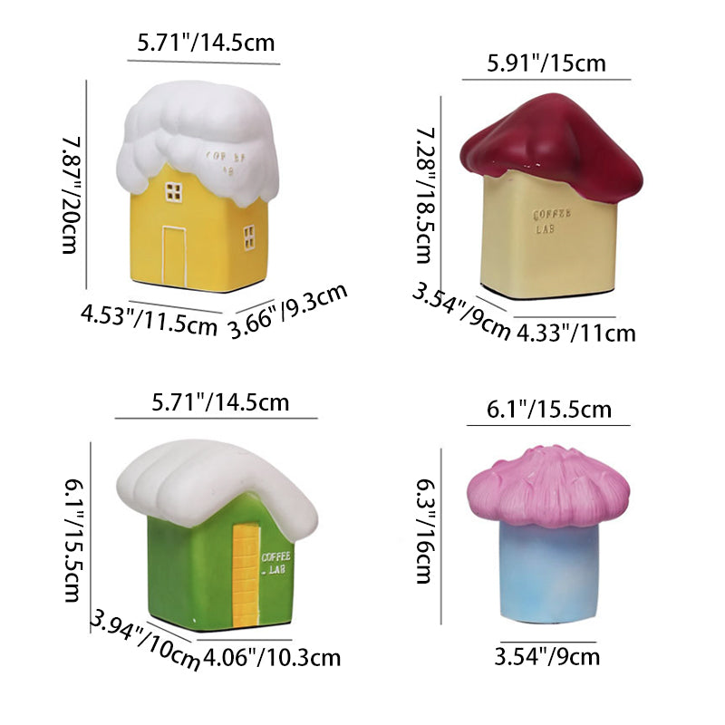 Ceramic Cute Snow House Table Lamp