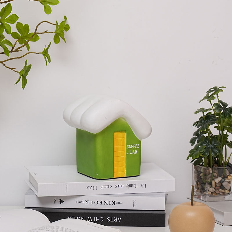 Ceramic Cute Snow House Table Lamp