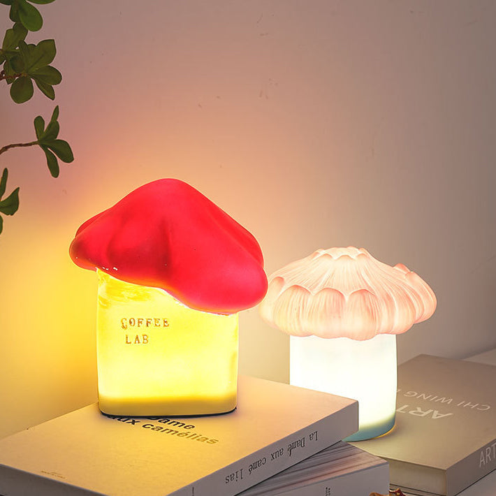 Ceramic Cute Snow House Table Lamp