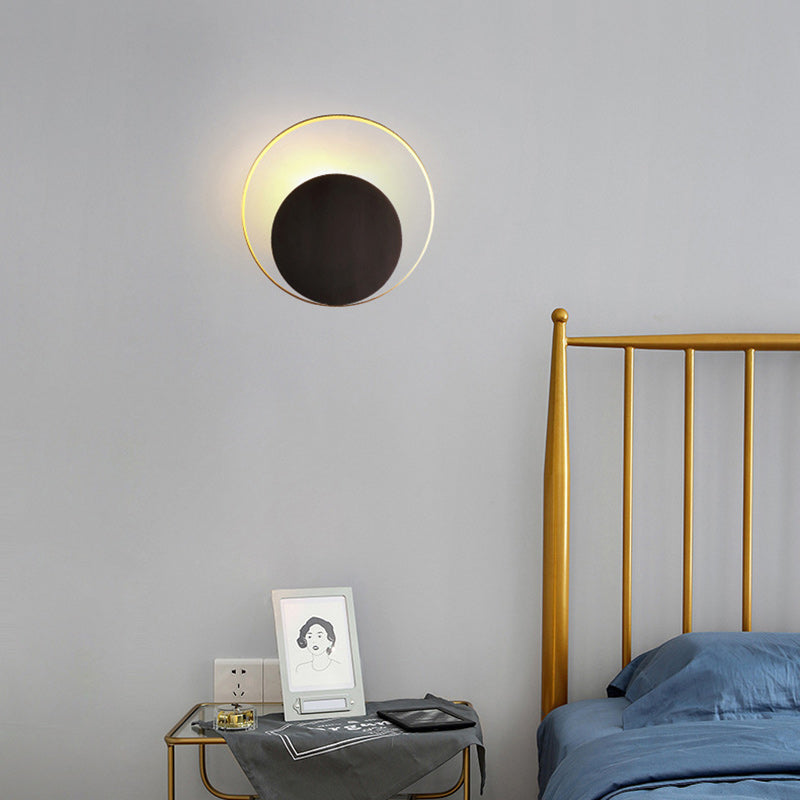 Full Copper Geometric Circle Wall Lamp