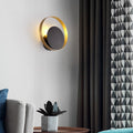Full Copper Geometric Circle Wall Lamp