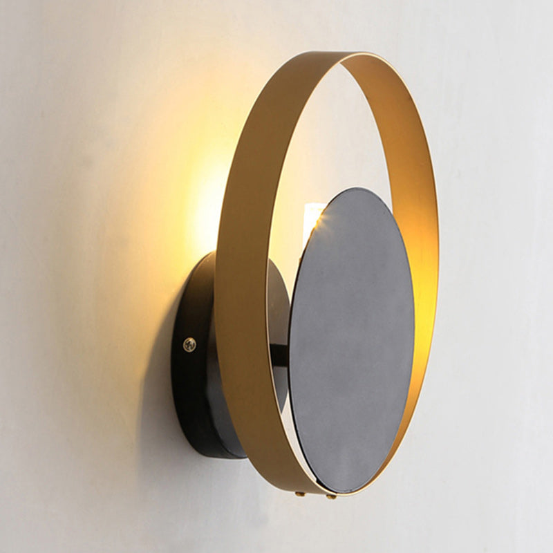 Full Copper Geometric Circle Wall Lamp