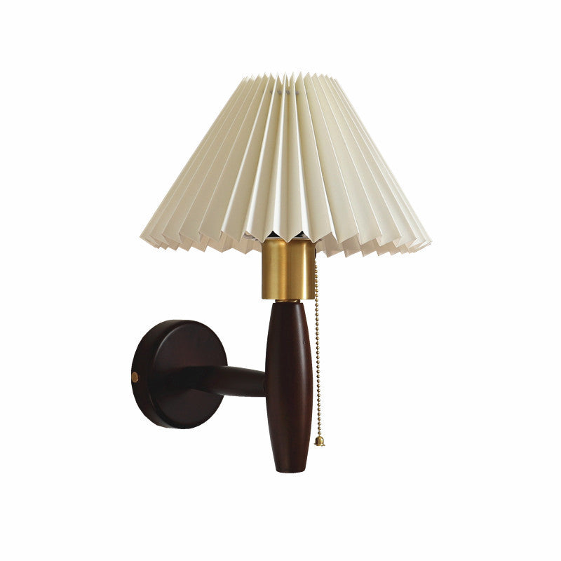 PVC Pleated Tapered Solid Wall Lamp
