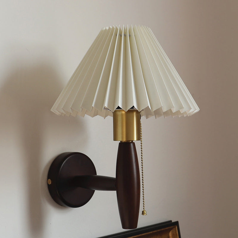 PVC Pleated Tapered Solid Wall Lamp