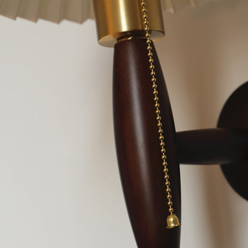 PVC Pleated Tapered Solid Wall Lamp
