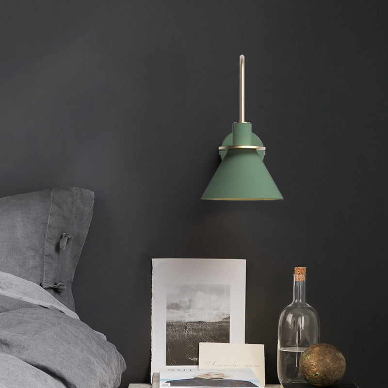 Geometric Conical Iron Living Wall Lamp