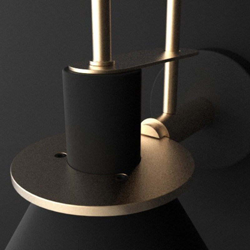 Geometric Conical Iron Living Wall Lamp