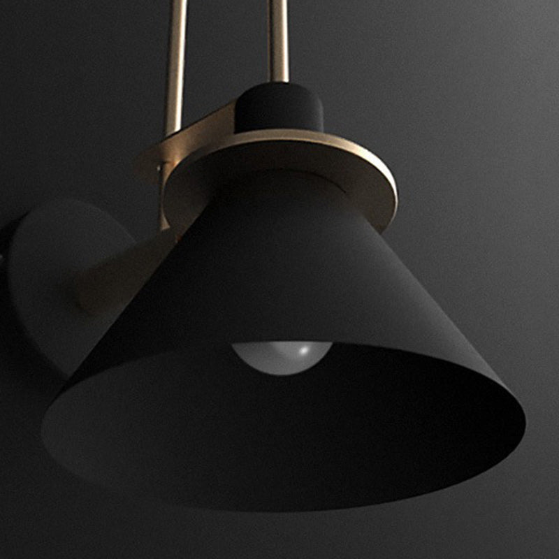 Geometric Conical Iron Living Wall Lamp