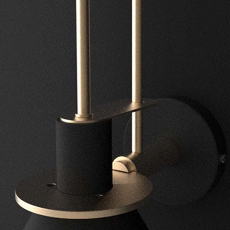 Geometric Conical Iron Living Wall Lamp