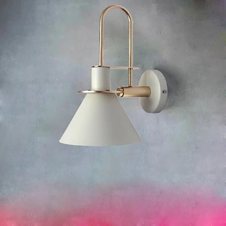Geometric Conical Iron Living Wall Lamp