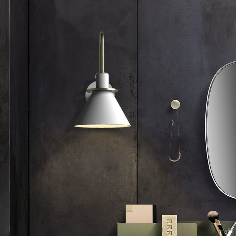 Geometric Conical Iron Living Wall Lamp