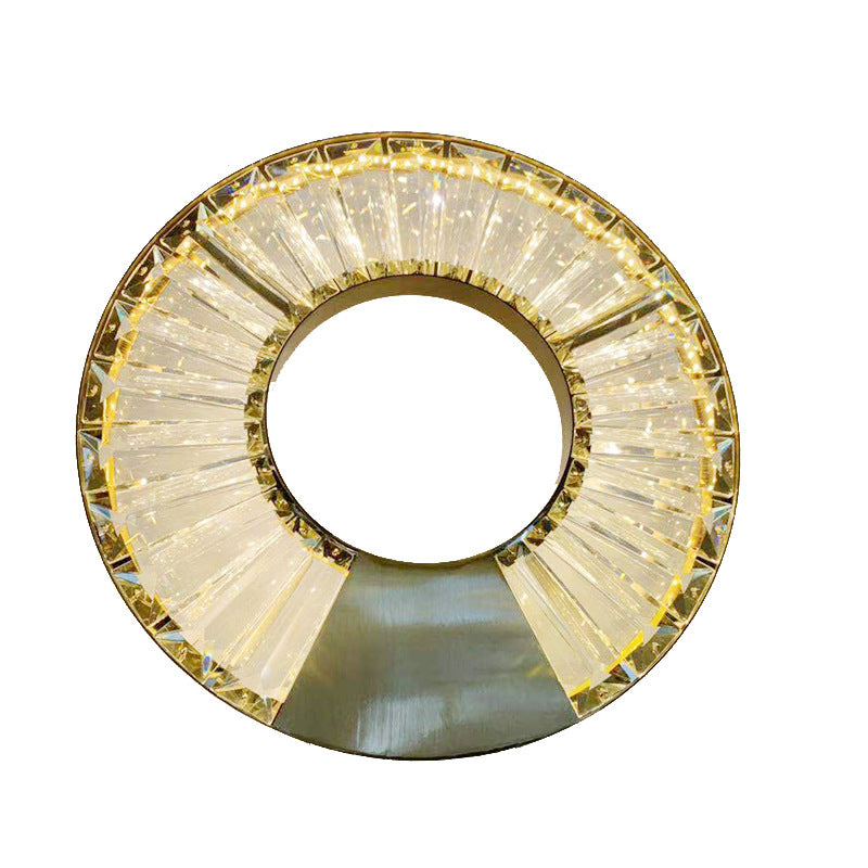 Eclectic Stainless Steel Circle Wall Lamp