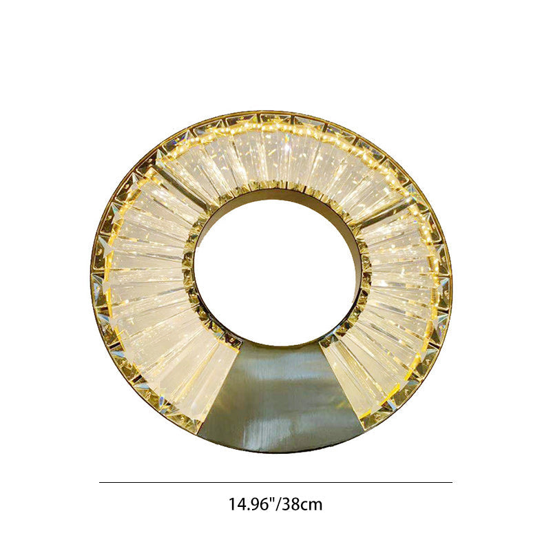 Eclectic Stainless Steel Circle Wall Lamp