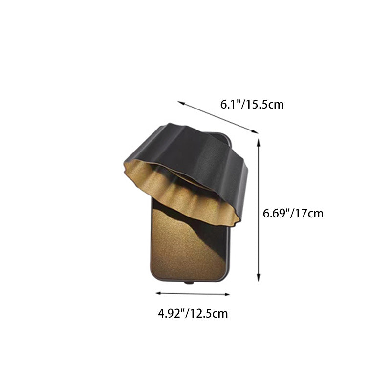 Aluminum Pleated Round Garden Outdoor Light