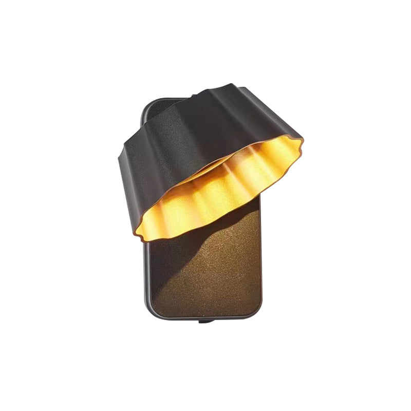 Aluminum Pleated Round Garden Outdoor Light