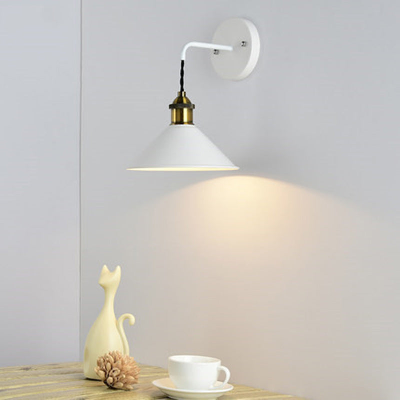 Macaron Iron Conical Living Wall Lamp