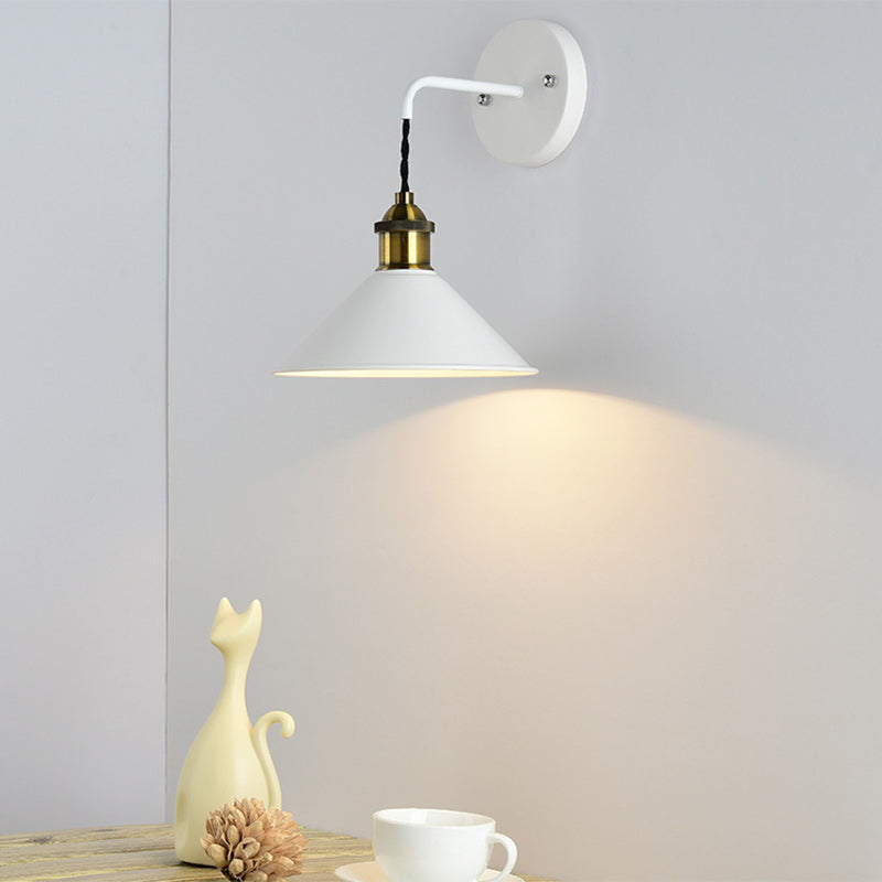Macaron Iron Conical Living Wall Lamp
