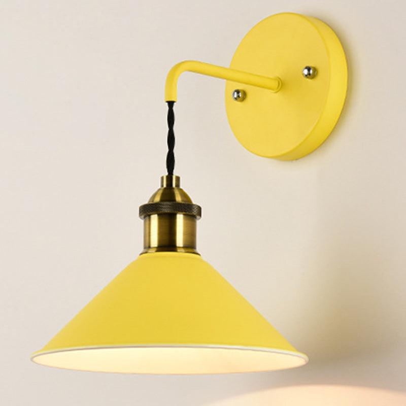 Macaron Iron Conical Living Wall Lamp