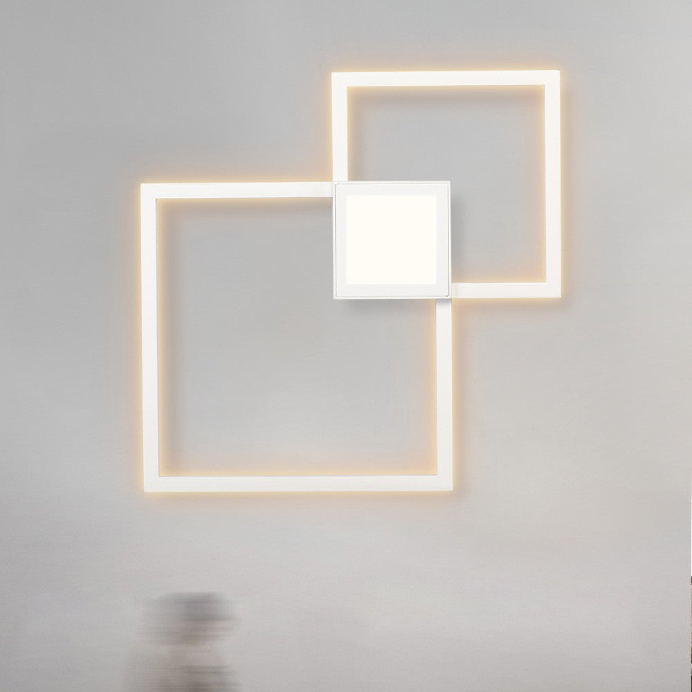 Geometric Square Iron Strip Wall Lamp