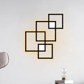 Geometric Square Iron Strip Wall Lamp