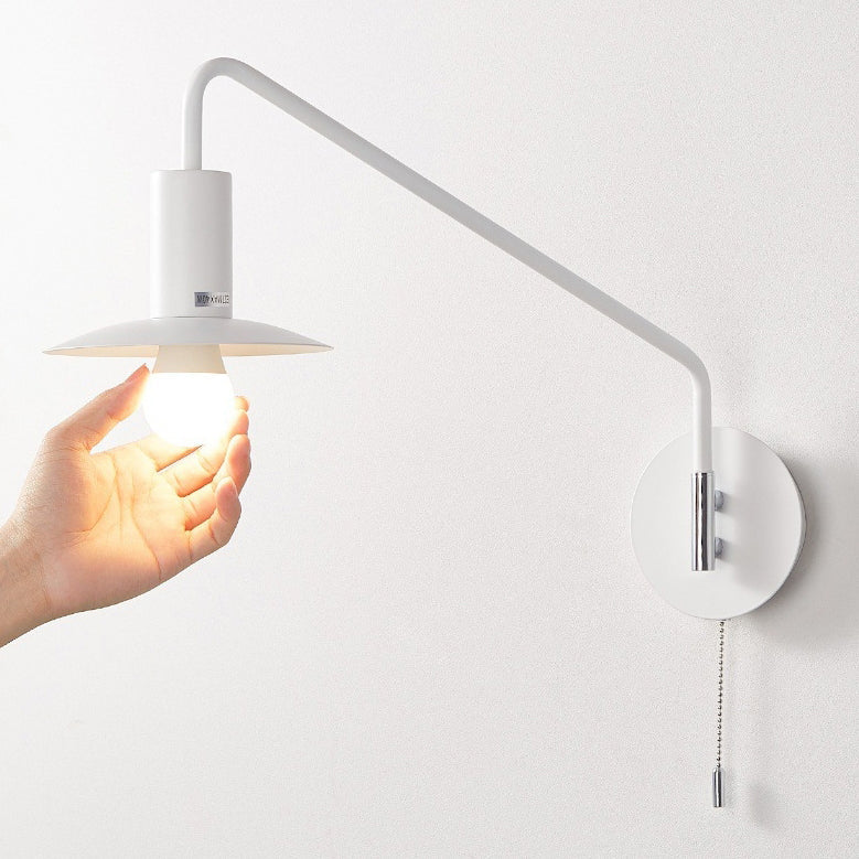 Iron Conical 180° Swing-Arm Wall Lamp