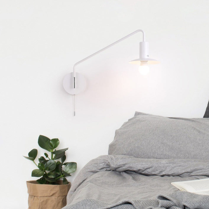 Iron Conical 180° Swing-Arm Wall Lamp