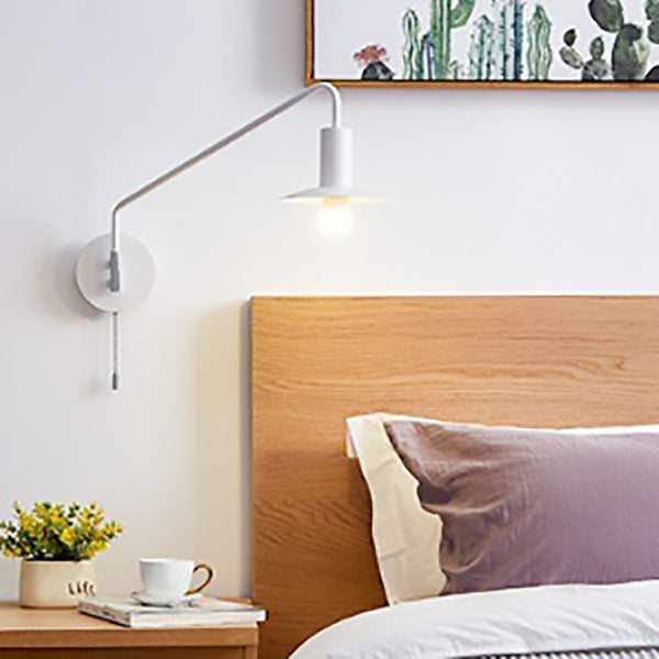 Iron Conical 180° Swing-Arm Wall Lamp