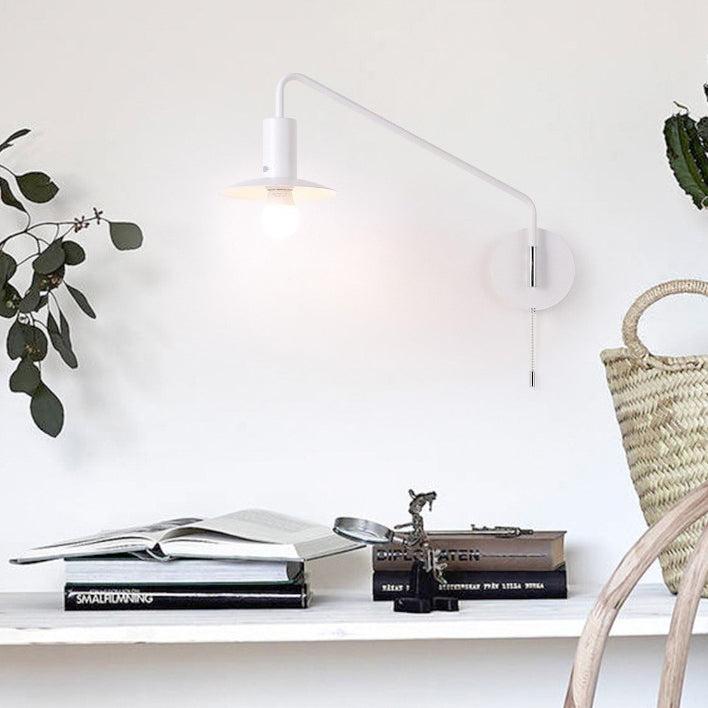 Iron Conical 180° Swing-Arm Wall Lamp