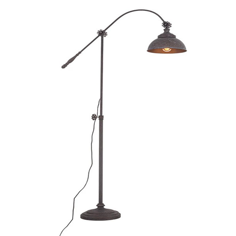 Distressed Iron Rotatable Semicircle Floor Lamp