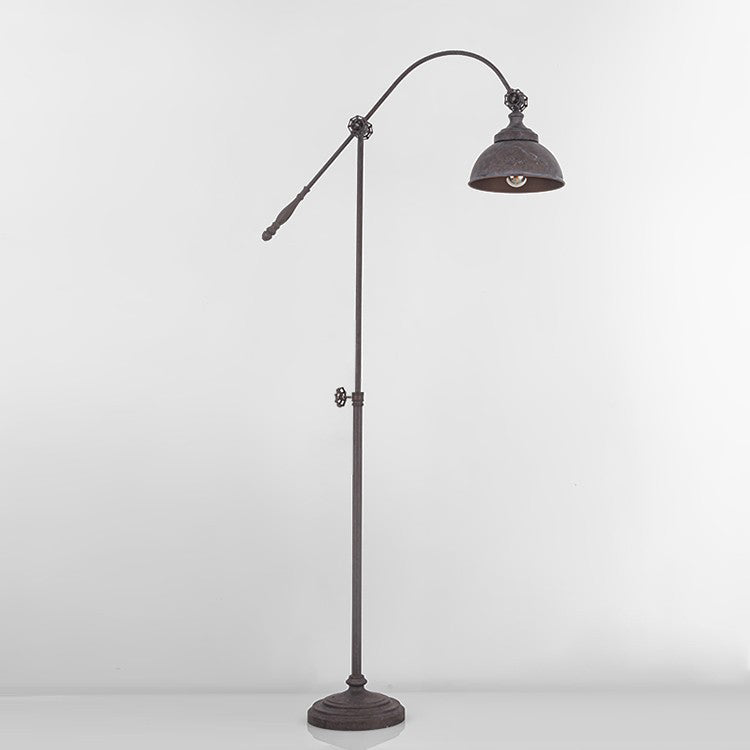 Distressed Iron Rotatable Semicircle Floor Lamp
