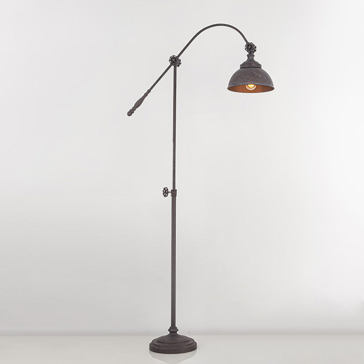 Distressed Iron Rotatable Semicircle Floor Lamp