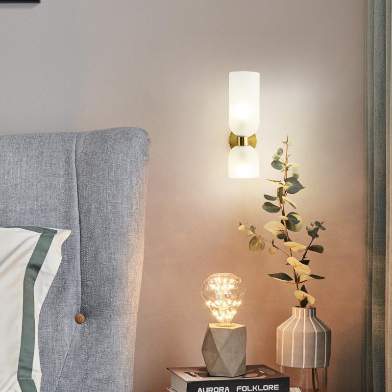 Copper Glass Cup Up 2-Light Wall Lamp