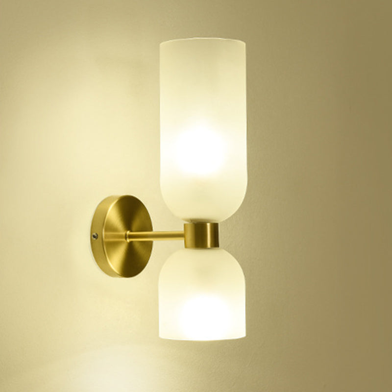 Copper Glass Cup Up 2-Light Wall Lamp