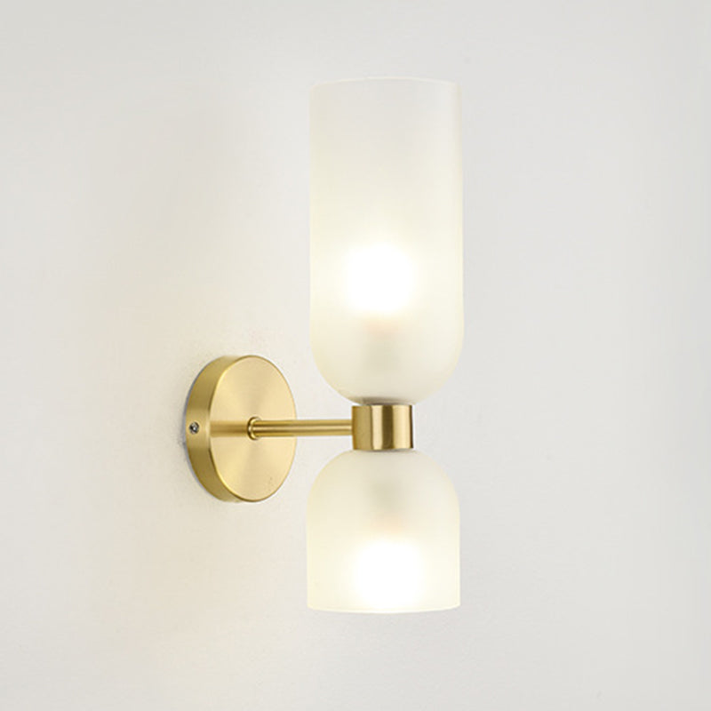 Copper Glass Cup Up 2-Light Wall Lamp