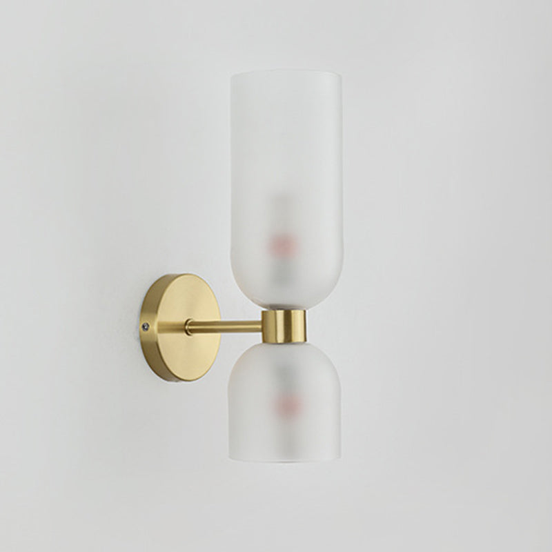 Copper Glass Cup Up 2-Light Wall Lamp