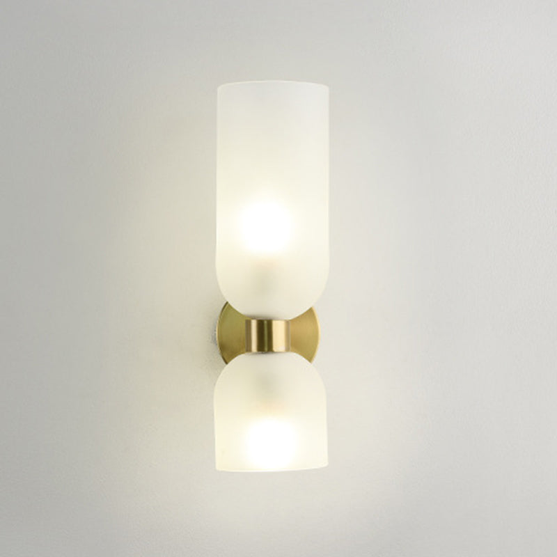 Copper Glass Cup Up 2-Light Wall Lamp