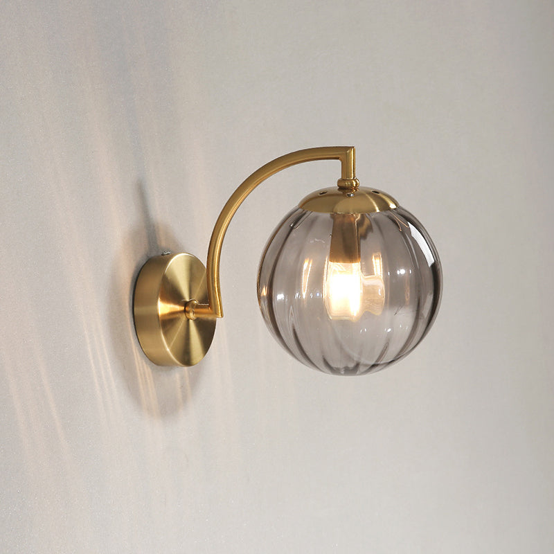 Water Corrugated Glass Sphere Wall Lamp