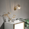 Water Corrugated Glass Sphere Wall Lamp