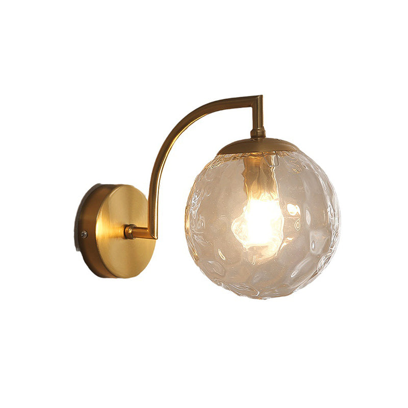 Water Corrugated Glass Sphere Wall Lamp